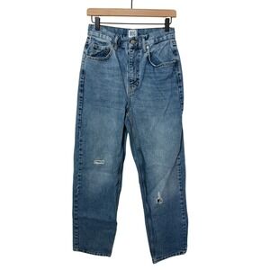 BDG Urban Outfitters High Rise Baggy Jeans Medium Wash‎ Distressed Size 28